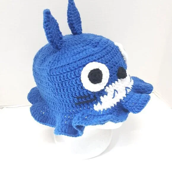 Handmade Chu Totoro Crochet Bucket Hat New - Picture 4 of 8
